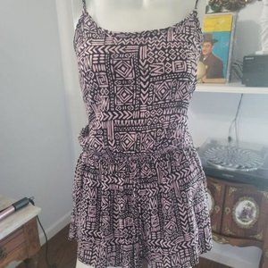 Pink and Black Romper